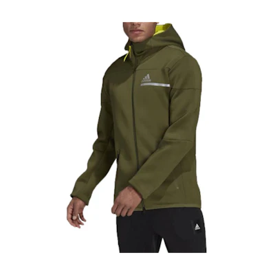 adidas Green Windbreaker Hooded Jacket Casual Sports Style GP7839