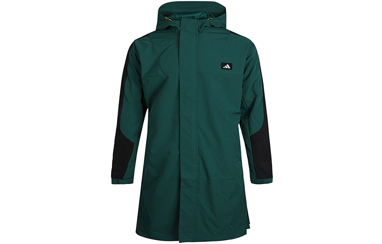adidas Green Windproof Fleece-Lined Hooded Jacket GM4451