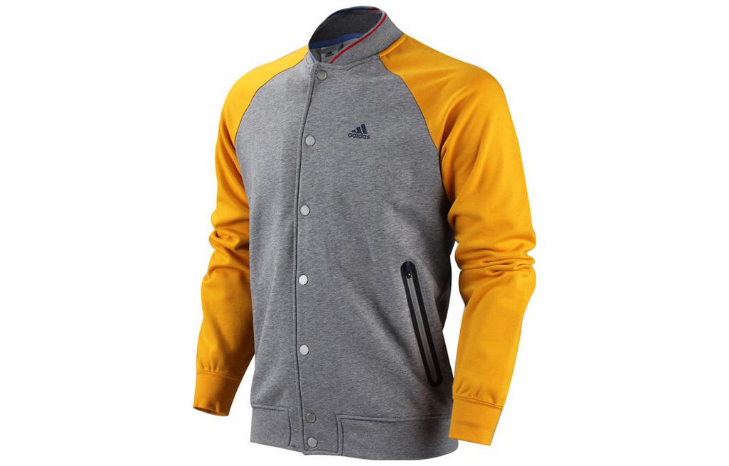 adidas Grey Colorblock Logo Printed Long-Sleeve Jacket M68472