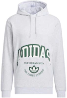 adidas Grey Hoodie with Logo Print and Pullover College Style JE3481 adidas Grey Hoodie with Logo Print and Pullover College Style JE3481