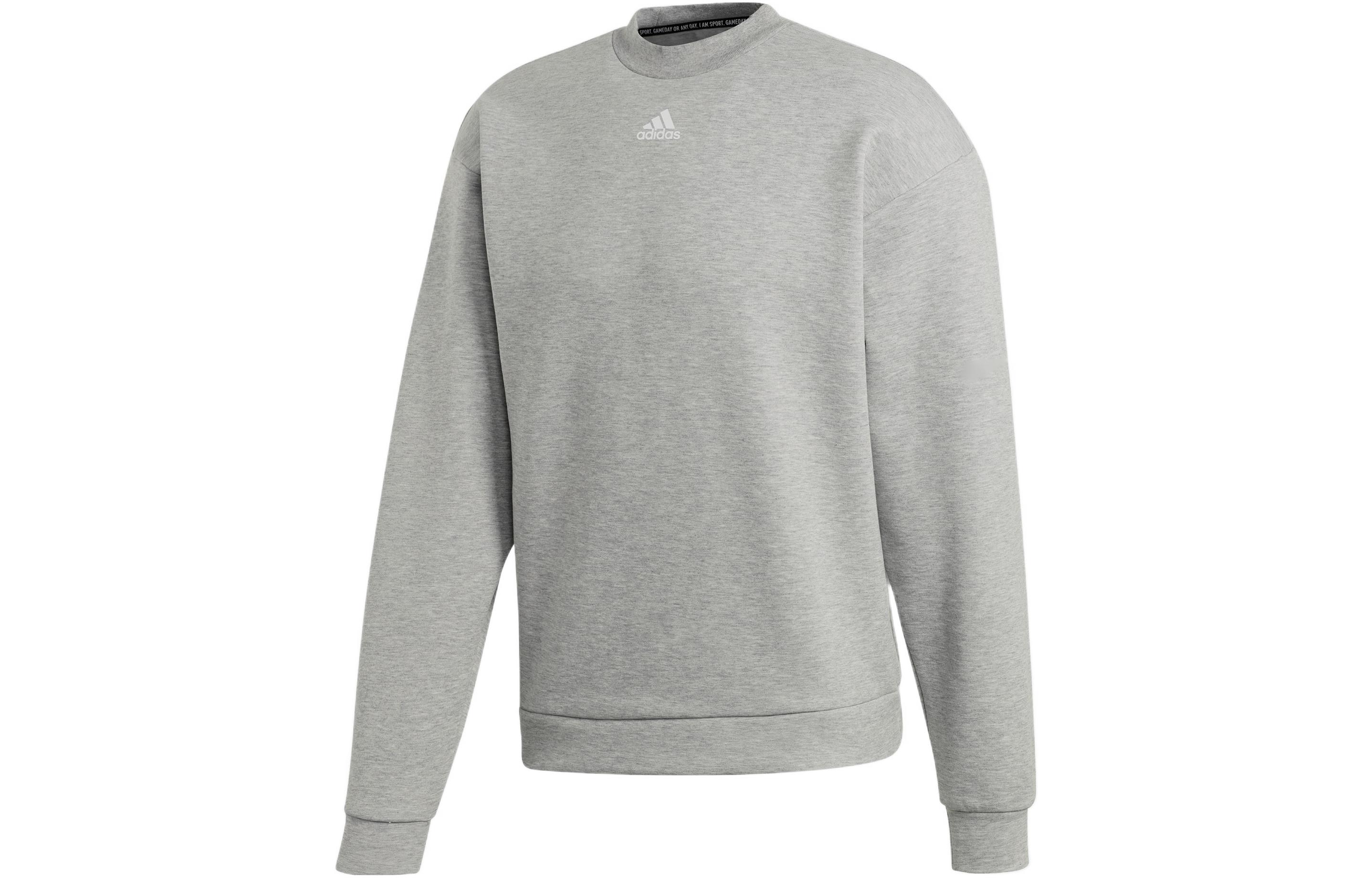 adidas Grey Logo Sweatshirt with Stripes and Classic Three-Stripes Design EB5279