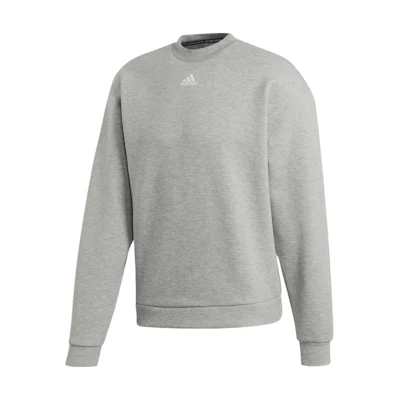 adidas Grey Logo Sweatshirt with Stripes and Classic Three-Stripes Design EB5279