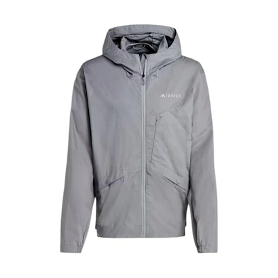 adidas Grey Logo Zip-Up Hoodie Jacket IK9115