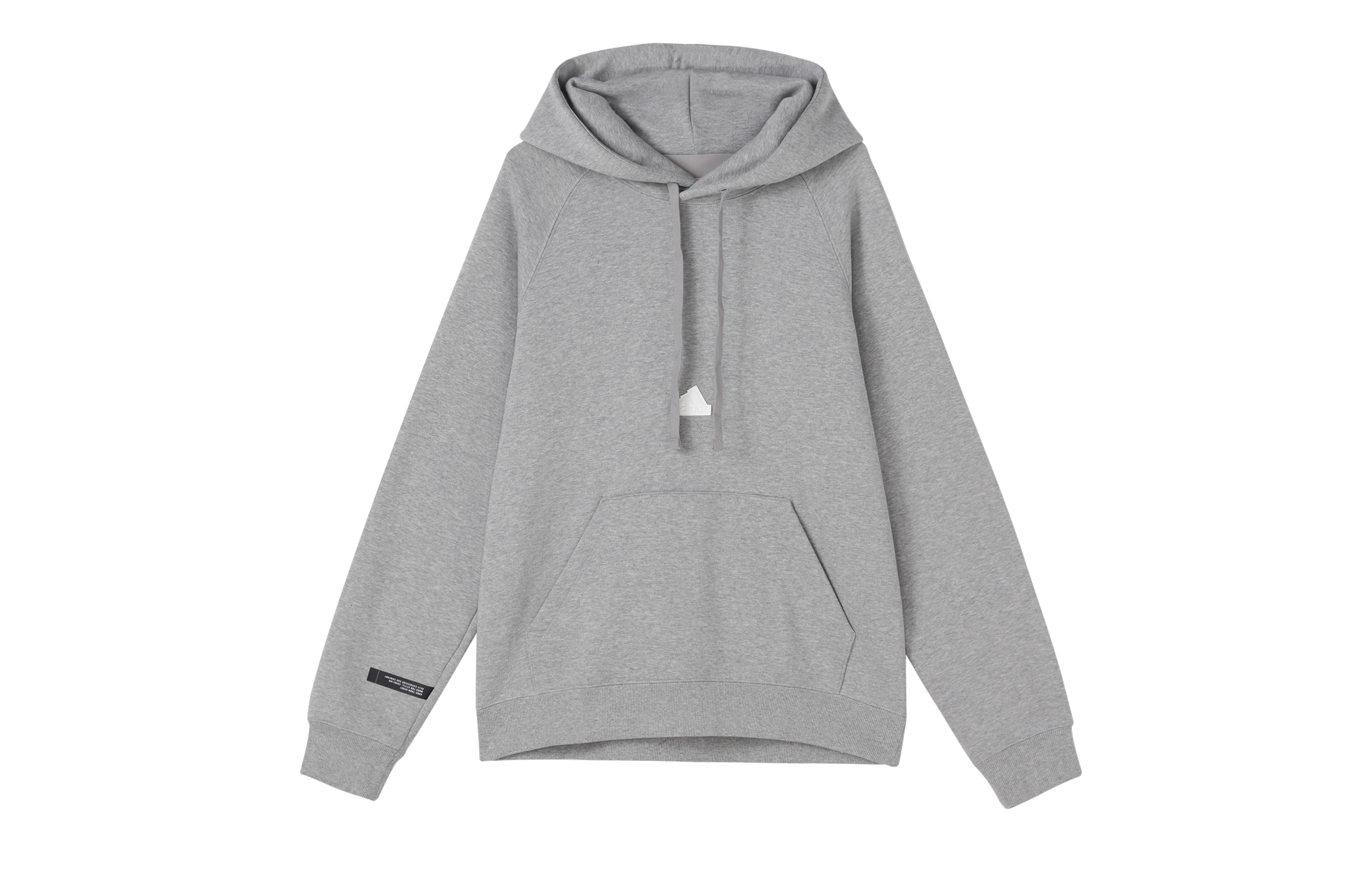 adidas Grey Oversized Hoodie with Solid Logo Design HN1950