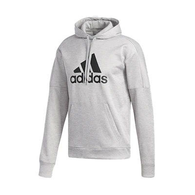 adidas Grey Pullover Sweatshirt with Large Front Logo Print DH9017
