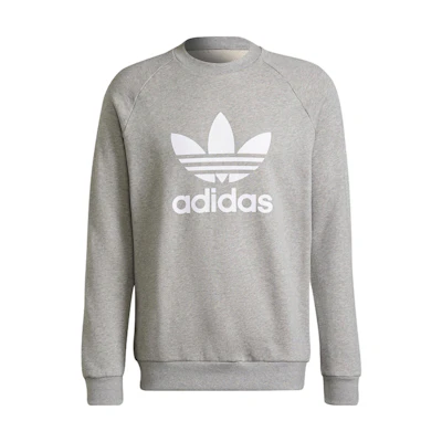 adidas Grey Retro Logo Crewneck Pullover Sweatshirt H06650