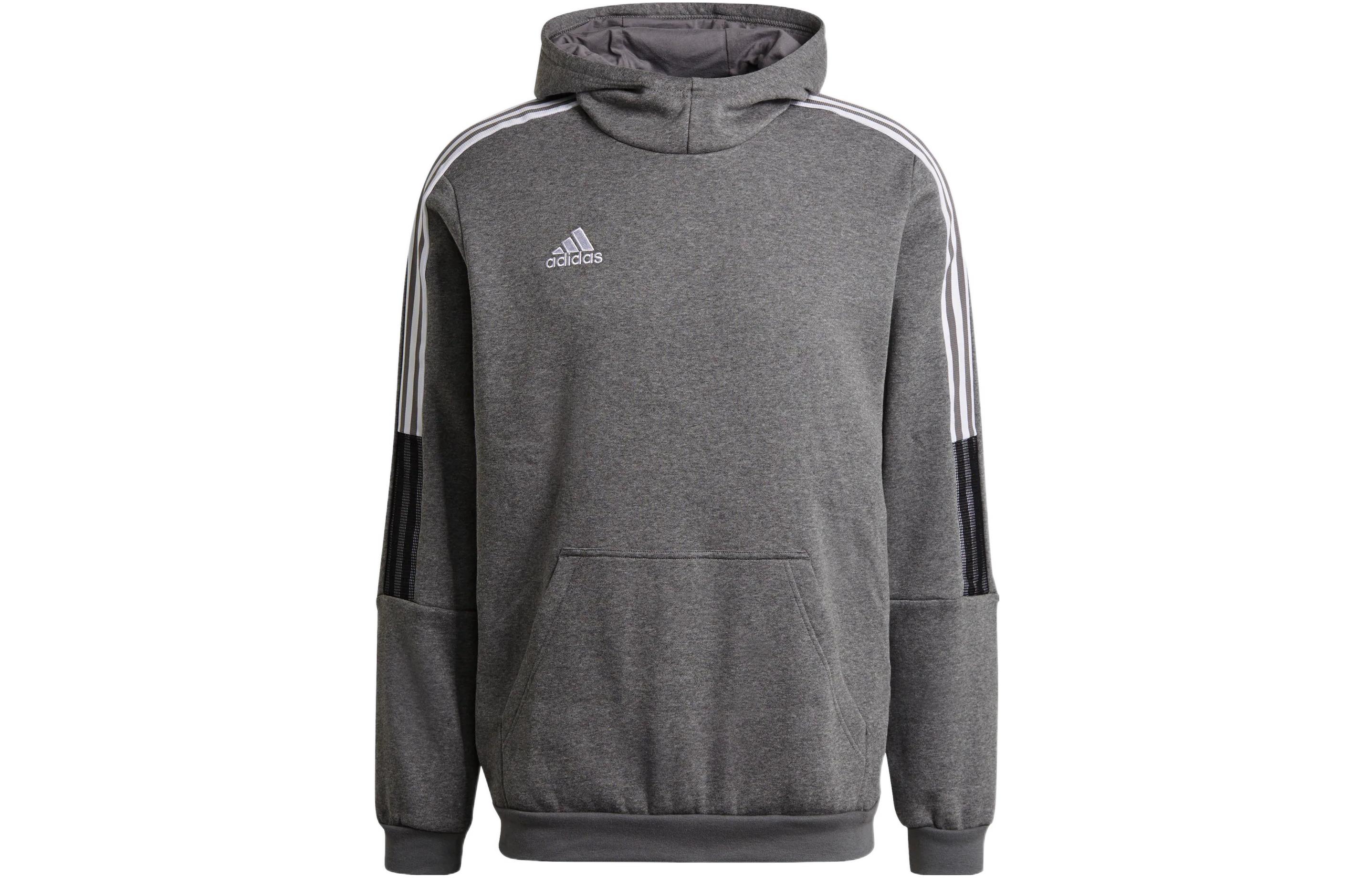 adidas Grey Striped Sweatshirt with Letter Logo Print Design GP8805