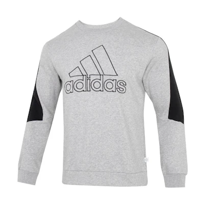 adidas Grey Vintage Logo Crewneck Sweatshirt Long Sleeve HC5860