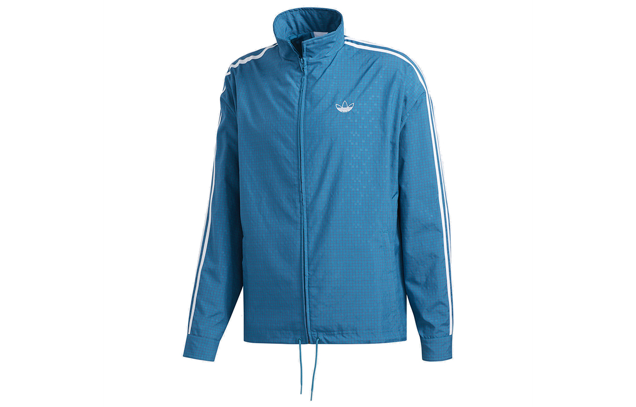 adidas Grid Wind Retro Sports Windproof Jacket Blue - Retro Track Jacket ED6269