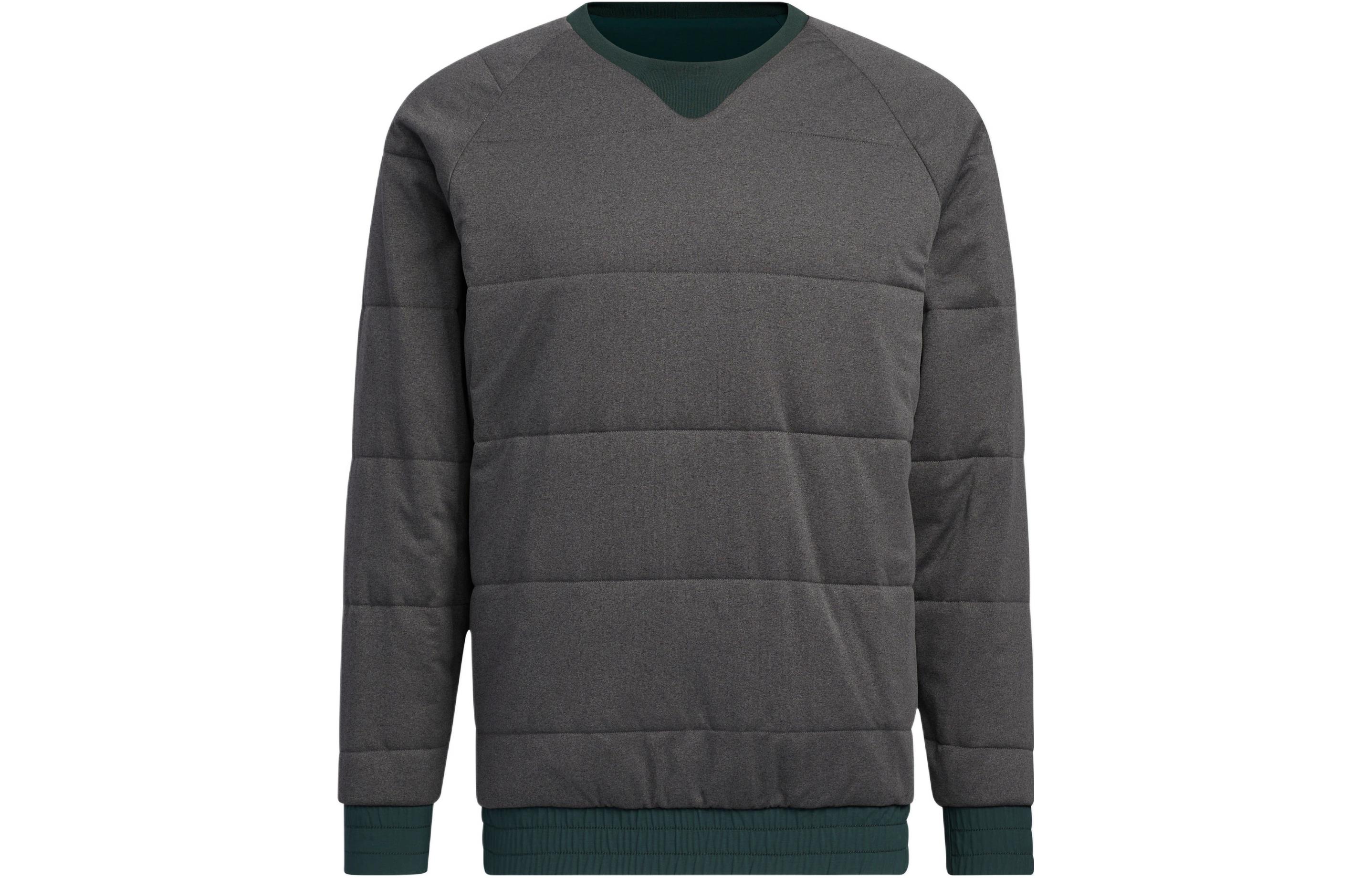 adidas GT RV Crew Neck Pullover Jacket Dark Green Logo Patch HG3258