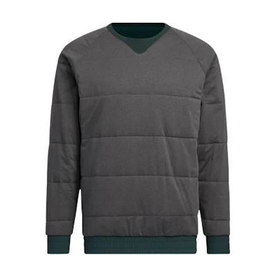 adidas GT RV Crew Neck Pullover Jacket Dark Green Logo Patch HG3258