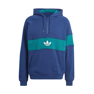 adidas Hack Ny Cutline Colorblock Logo Hoodie Navy Blue - IP9486