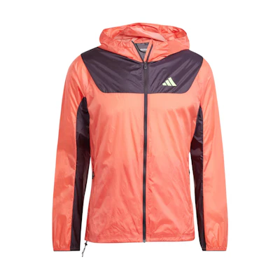 adidas Hakone Ekiden Running Jacket Red Colorblock Hooded Sports Jacket IU0688