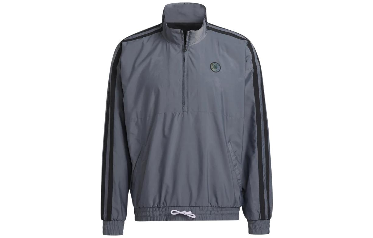 adidas Half-Zip Fitted Sports Jacket Gray GV4675