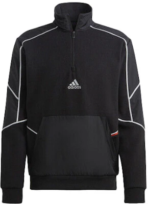 adidas Half-Zip Letter Print Pullover Hitam HL6914 Buy adidas Half-Zip Letter Print Pullover Hitam HL6914