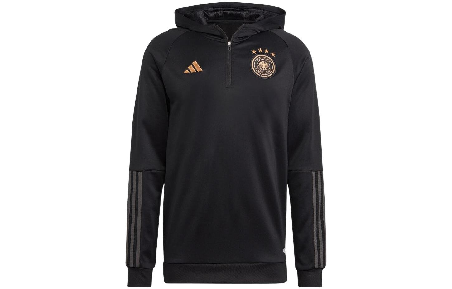 adidas Half-Zip Logo Hoodie Black HF3985