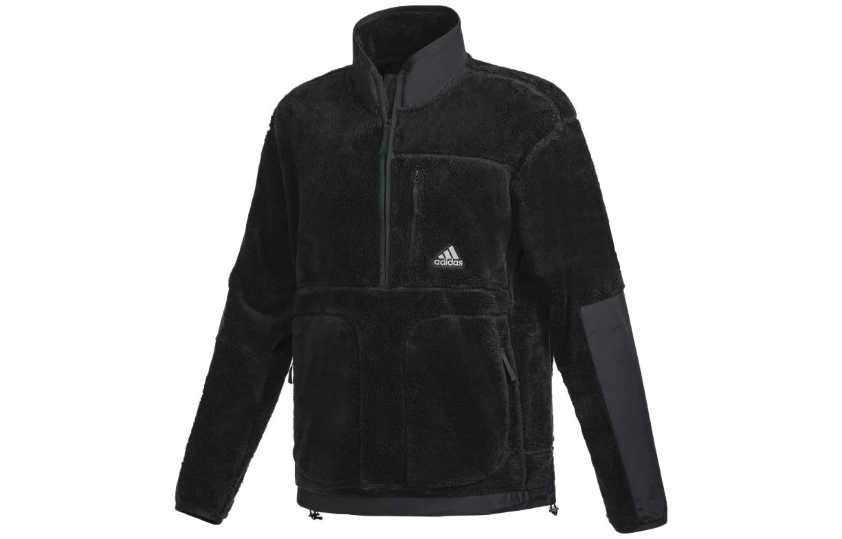 adidas Half-Zip Logo Jacket Black HR8424