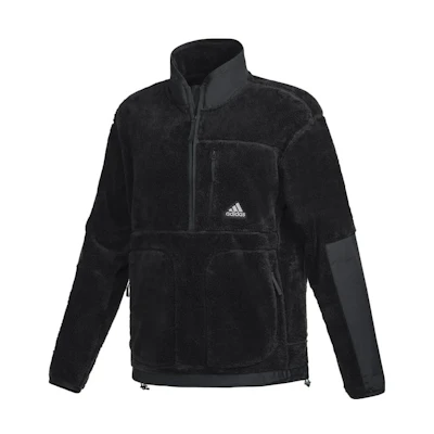 adidas Half-Zip Logo Jacket Black HR8424