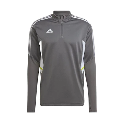 adidas Half-Zip Logo Sweatshirt Gray Long Sleeve HD2312