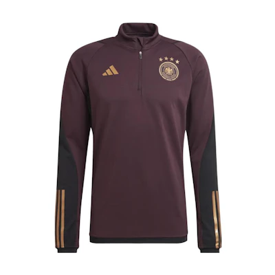 adidas Half-Zip Pullover Sweatshirt Dark Purple with Logo Patchwork Design HF3973