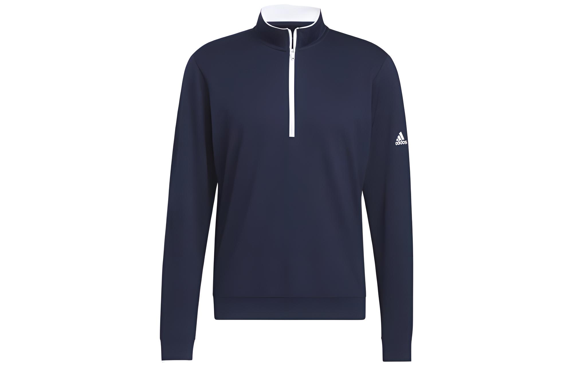 adidas Half-Zip Pullover Sweatshirt Navy Blue HR8957