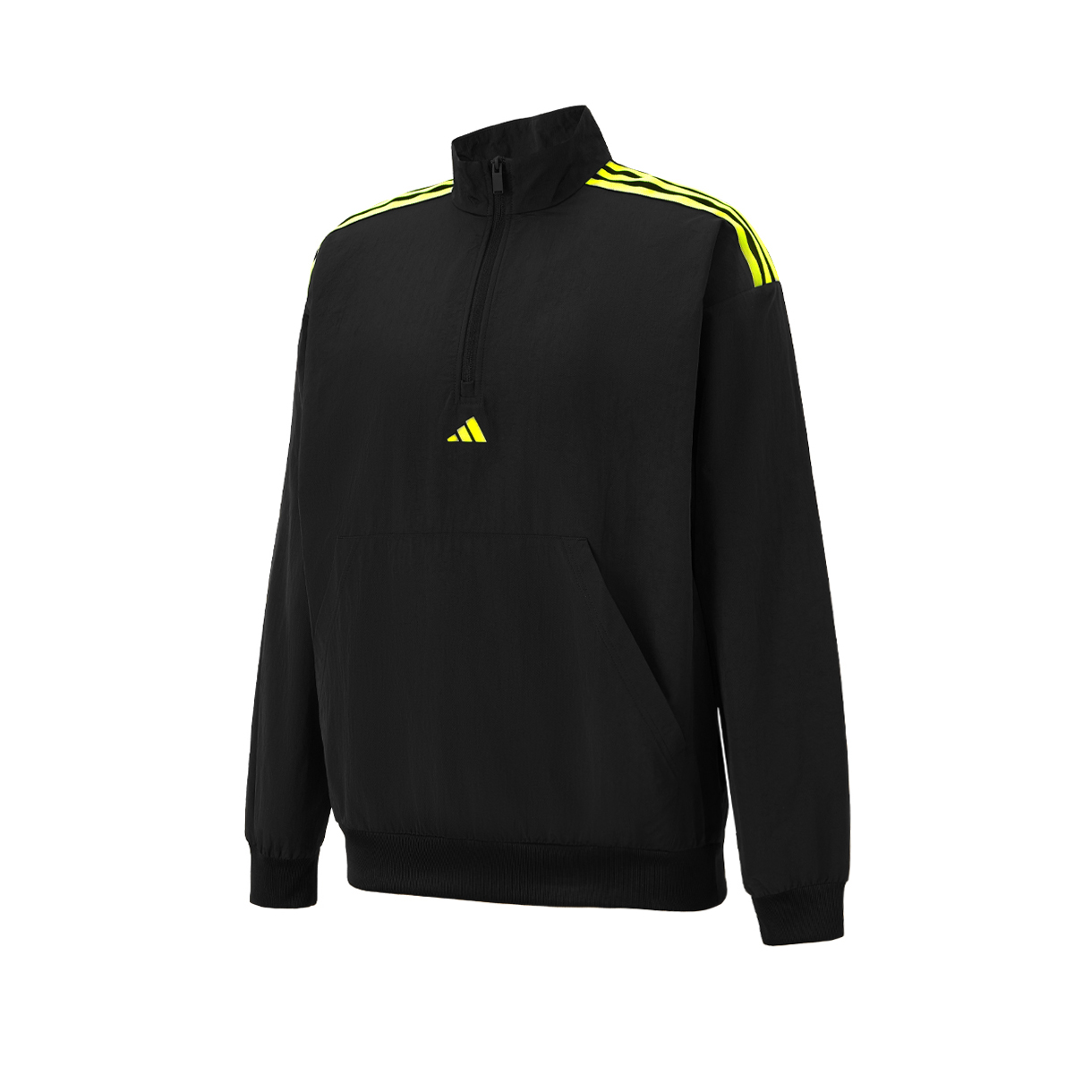 adidas Half-Zip Stand Collar Jacket Black/Lemon IW8264
