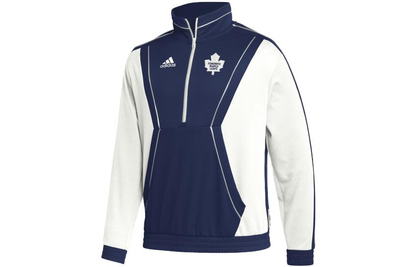 adidas Half-Zip Sweatshirt Blue with Embroidered Logo Unisex HY3093