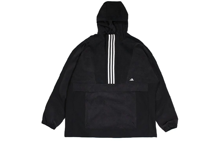 adidas Half-Zip Windbreaker Woven Jacket Black GM4443