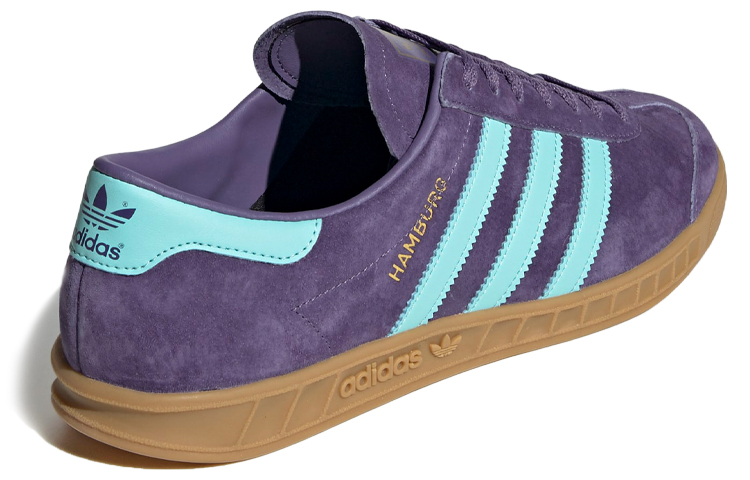 Shop adidas originals Hamburg 低幫 板鞋 男女同款 紫藍