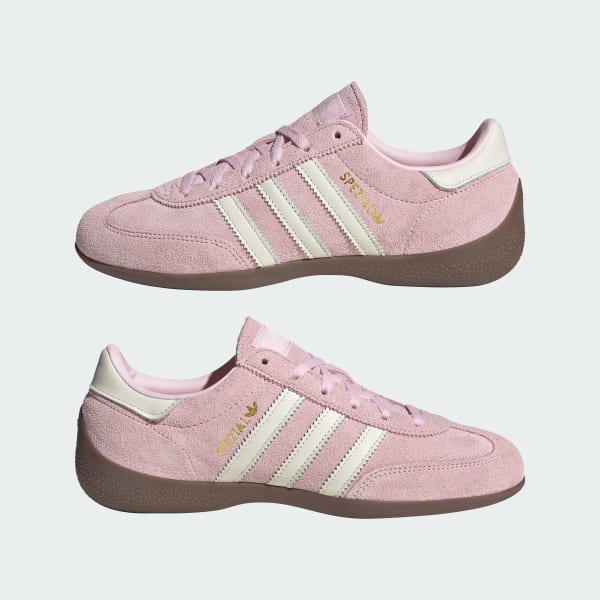 Sizing (W) 阿迪达斯 Handball Spezial 低帮鞋 粉色/米白/金属金 KJ1007