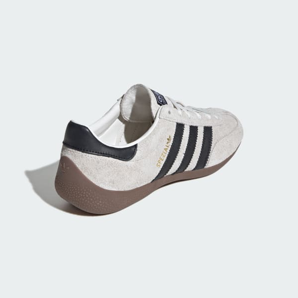 Details for (Women) adidas Handball Spezial Low Profile Shoes Core White/Core Black/Gold Metallic KJ3628