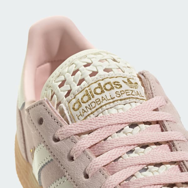 Cheap (W) 阿迪达斯 Handball Spezial 运动鞋 沙粉色/米白色/生胶 KK2785