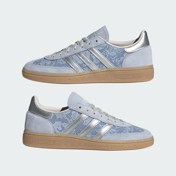 Cheap (W) 阿迪达斯Handball Spezial x Liberty London运动鞋 水晶蓝/银金属/白色 IH4505