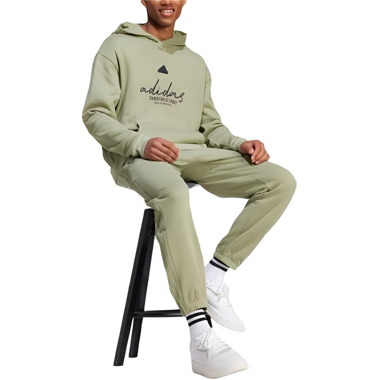 Purchase 阿迪达斯手写印花连帽卫衣帐篷绿 IW3535