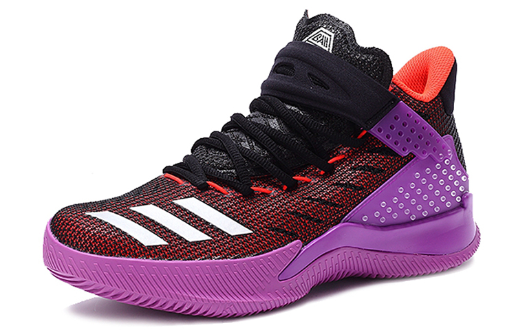 Lookbook adidas Hard Court 耐磨防滑 中筒 實戰籃球鞋 男款 紅紫