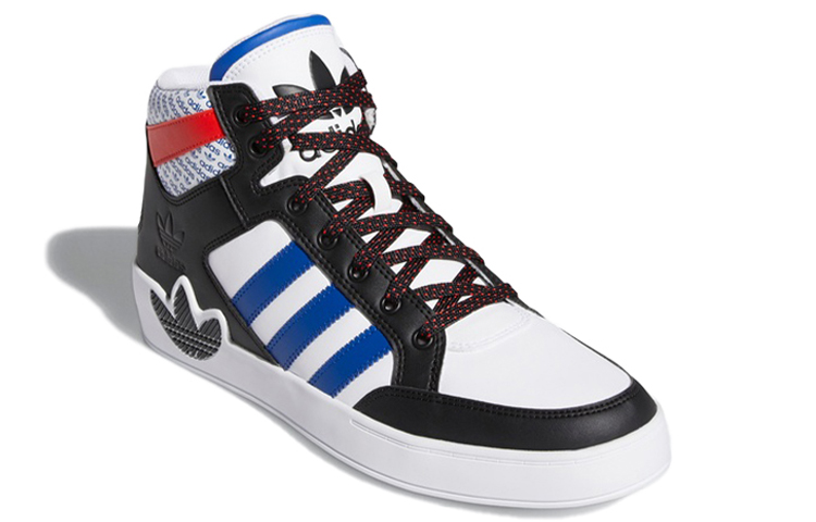 Lookbook adidas originals Hard Court Hi 復古高幫休閒板鞋 男女同款 白藍紅