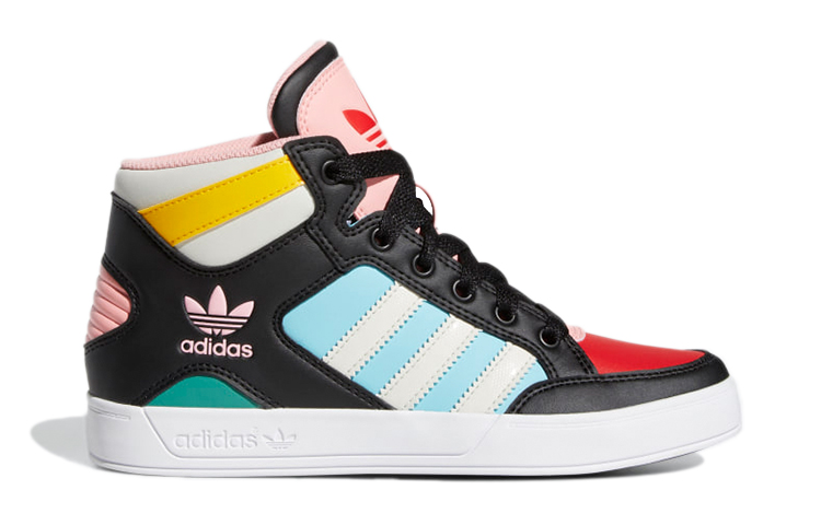 Order 大童 adidas originals Hardcourt Hi J 潮流百搭休閒 高筒 兒童板鞋 黑粉