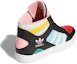 Shop 大童 adidas originals Hardcourt Hi J 潮流百搭休閒 高筒 兒童板鞋 黑粉