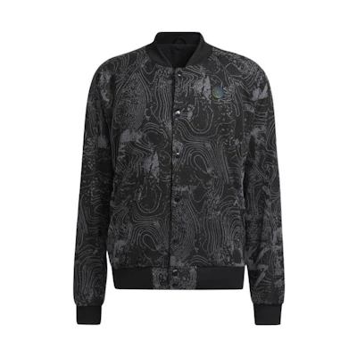 adidas Harden Bomber Jacket Black Full-Print Regular Fit Outerwear H29192