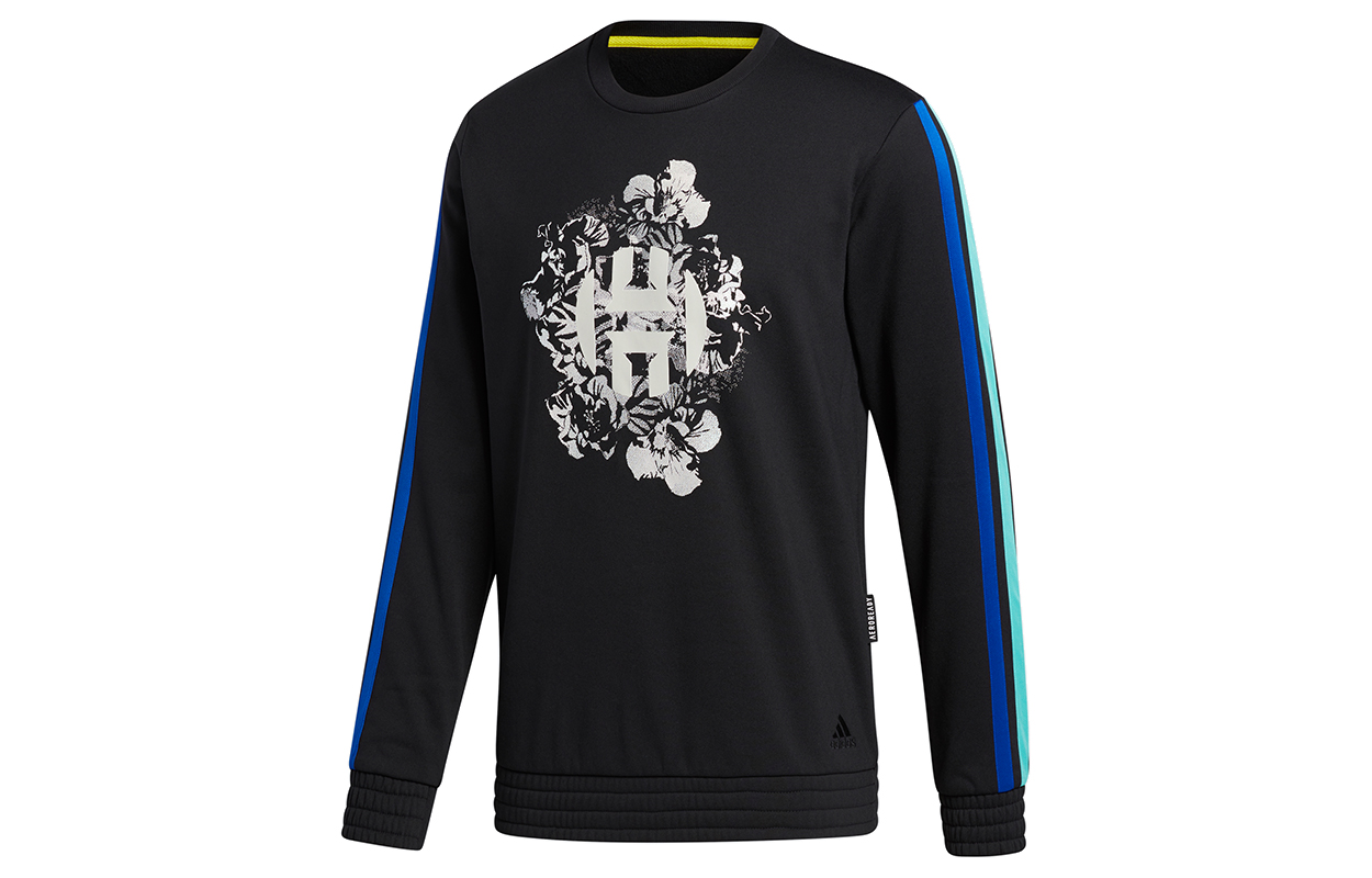 adidas Harden Fle Crew Black Striped Sweatshirt GP8112