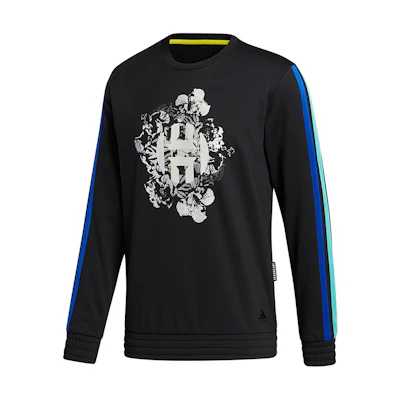 adidas Harden Fle Crew Black Striped Sweatshirt GP8112