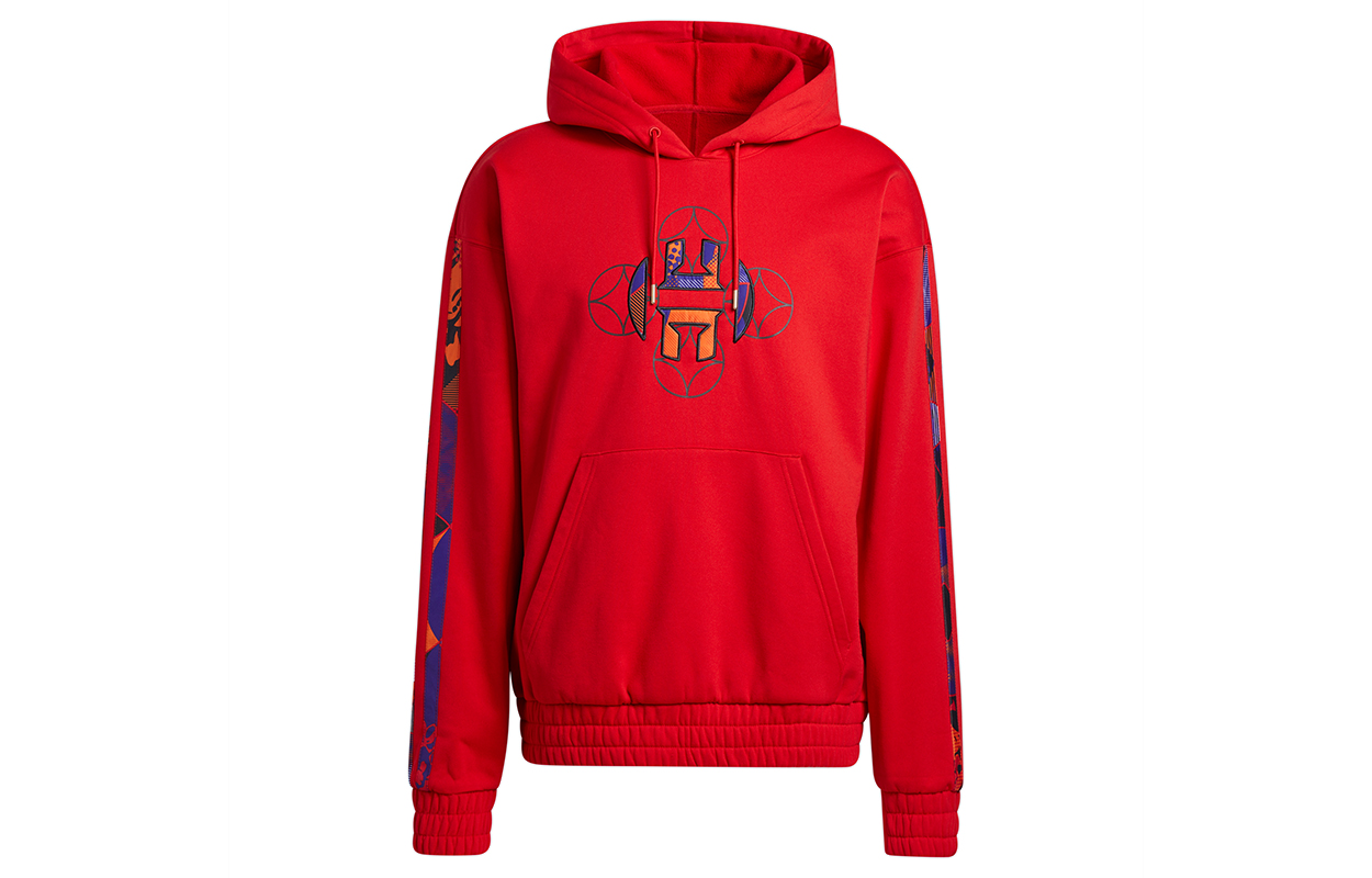adidas Harden Logo Basketball Pullover Sweatshirt Men’s Light Scarlet Red H37613