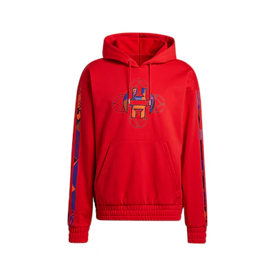 adidas Harden Logo Basketball Pullover Sweatshirt Men’s Light Scarlet Red H37613