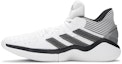 Lookbook adidas Harden Stepback 'Footwear White' kasut sukan putih. EH1942
