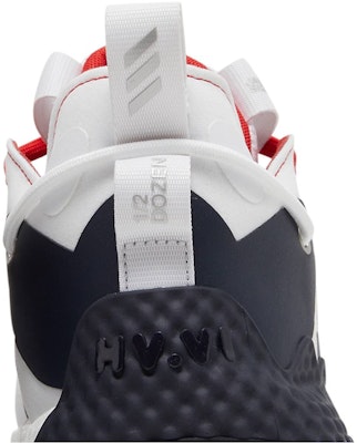 adidas Harden Vol. 6 'White Vivid Red Legend Ink' GV9081 Sizing adidas Harden Vol. 6 'White Vivid Red Legend Ink' GV9081