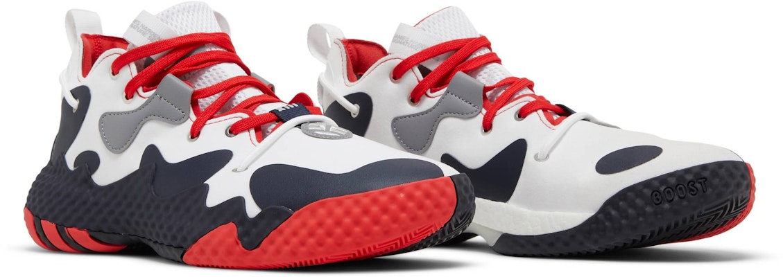adidas Harden Vol. 6 'White Vivid Red Legend Ink' GV9081 Cheap adidas Harden Vol. 6 'White Vivid Red Legend Ink' GV9081