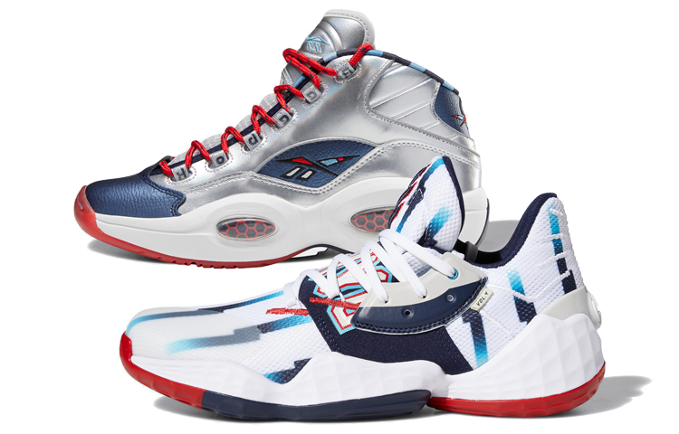 adidas Harden Reebok Iverson 'White Blue Red' 圖 2