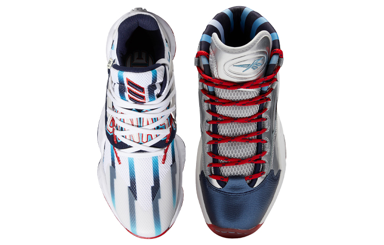 adidas Harden Reebok Iverson 'White Blue Red' 圖 5