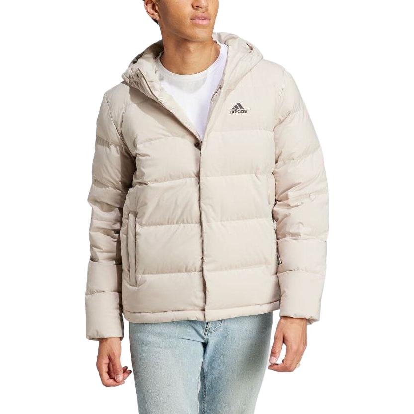adidas Helionic  Water-Resistant Hooded Down Jacket Cream White. HY3934 圖 4