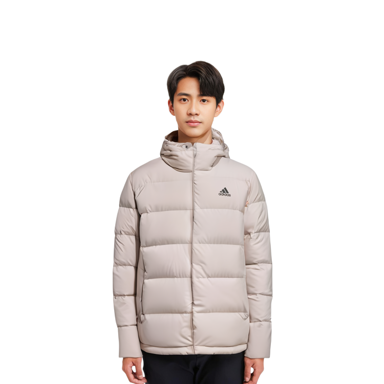 adidas Helionic  Water-Resistant Hooded Down Jacket Cream White. HY3934 圖 8